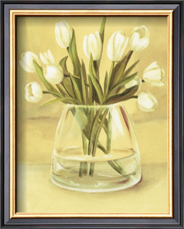 White Tulips In Vase by Cuca Garcia Pricing Limited Edition Print image
