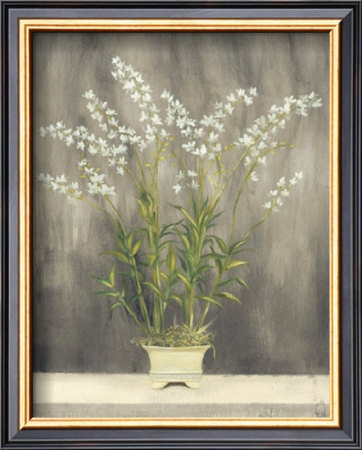 White Flowers In Pot by Lucciano Simone Pricing Limited Edition Print image