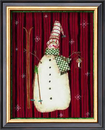 Snowman With Skis by Valerie Wenk Pricing Limited Edition Print image