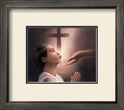 Girls Prayer Black by T. C. Chiu Pricing Limited Edition Print image