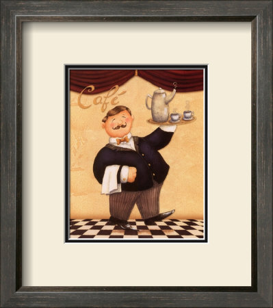 The Waiter, Cafe by Daphne Brissonnet Pricing Limited Edition Print image