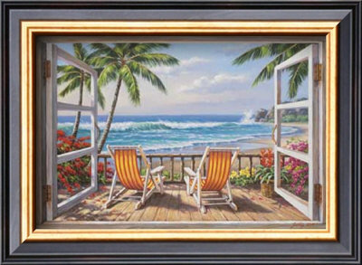Tropical Terrace For Two by Sung Kim Pricing Limited Edition Print image