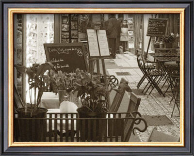 Tables In Restaurant With Plants by Francisco Fernandez Pricing Limited Edition Print image