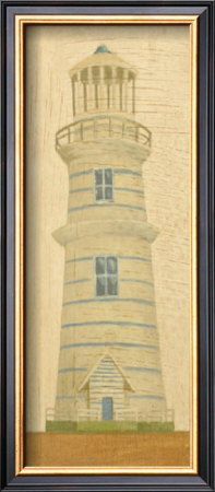 Blue Striped Lighthouse by Jose Gomez Pricing Limited Edition Print image