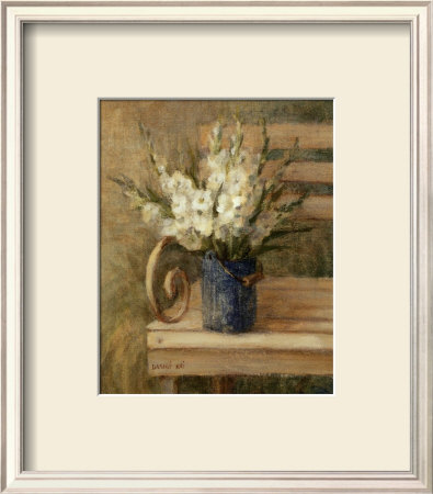 Gladiola Bouquet On Bench by Danhui Nai Pricing Limited Edition Print image