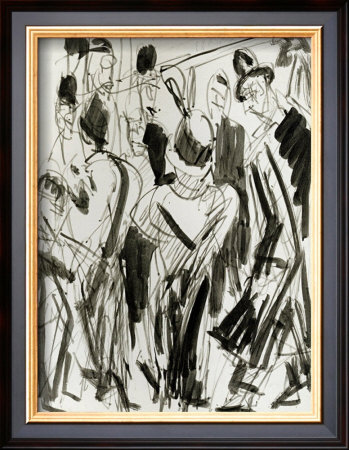 Street Scene With Small Fiddler by Ernst Ludwig Kirchner Pricing Limited Edition Print image