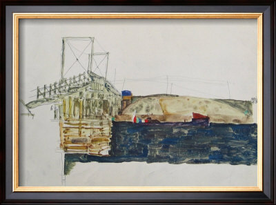 The Bridge, 1912 by Egon Schiele Pricing Limited Edition Print image