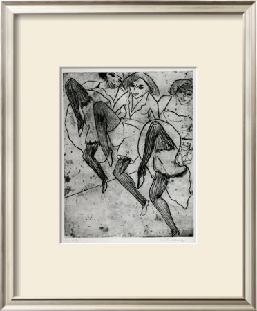 Dancers In Hamburg by Ernst Ludwig Kirchner Pricing Limited Edition Print image