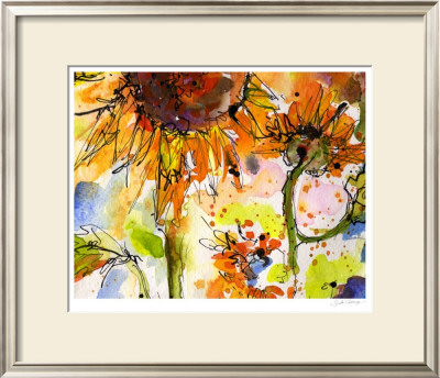 Abstract Modern Sunflower Painting by Ginette Callaway Pricing Limited Edition Print image