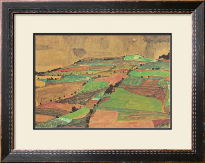 Hill Near Krumau, Mount Thunderstorm, 1910 by Egon Schiele Pricing Limited Edition Print image