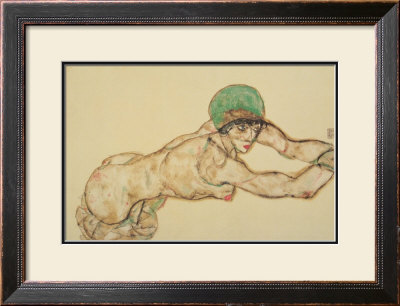 Female Nude To The Right, 1914 by Egon Schiele Pricing Limited Edition Print image