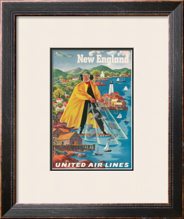 United Airlines, New England by Joseph Feher Pricing Limited Edition Print image