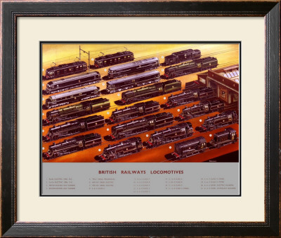 British Railways Locomotives, Br Poster, Circa 1950S by A N Wolstenholme Pricing Limited Edition Print image