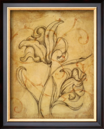 Pencil Sketch Floral Ii by Justin Coopersmith Pricing Limited Edition Print image