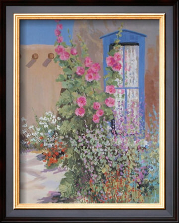 Hollyhocks And Lace by Dale Amburn Pricing Limited Edition Print image