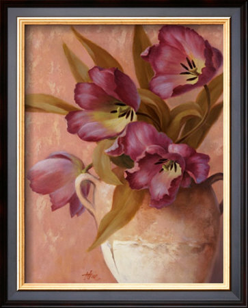 Violet Tulips by T. C. Chiu Pricing Limited Edition Print image