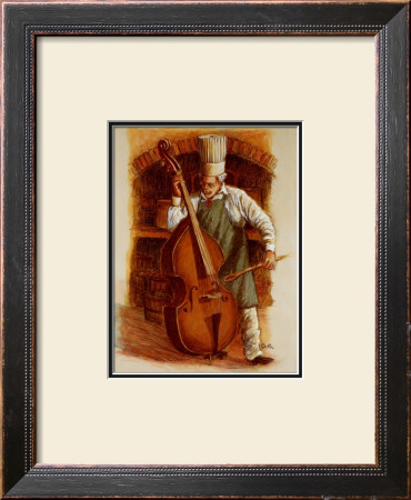Chef With Bass by Russ Butler Pricing Limited Edition Print image