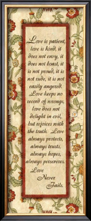 Words To Live By: Love Is Patient by Debbie Dewitt Pricing Limited Edition Print image