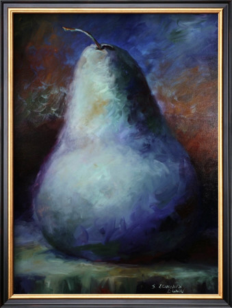 Pear In Blue by Sandy Dunn Pricing Limited Edition Print image