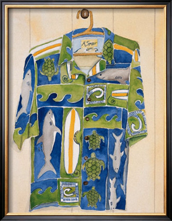 Hawaiian Shirt, Shark Bait by Mary Spears Pricing Limited Edition Print image