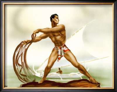 Net Fisherman With Outrigger by Gill Pricing Limited Edition Print image