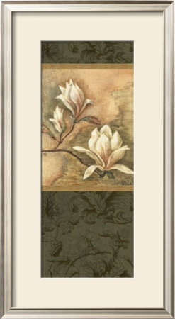 Burlap Magnolia Panel I by Tina Chaden Pricing Limited Edition Print image