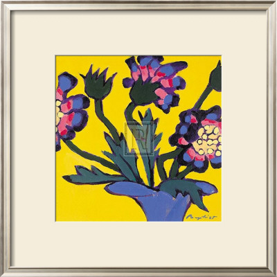 Vase Of Scabious by Gerry Baptist Pricing Limited Edition Print image