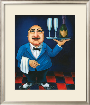 Gus With Champagne by Will Rafuse Pricing Limited Edition Print image