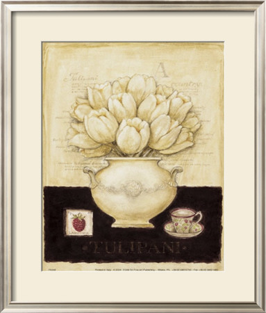 White Tulips And Raspberry by G.P. Mepas Pricing Limited Edition Print image