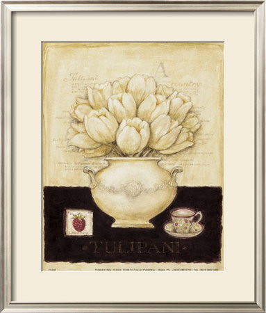 White Tulips And Raspberry by G.P. Mepas Pricing Limited Edition Print image