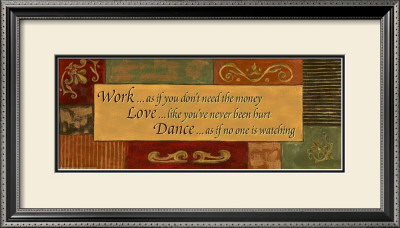 Words To Live By: Work, Love, Dance by Debbie Dewitt Pricing Limited Edition Print image