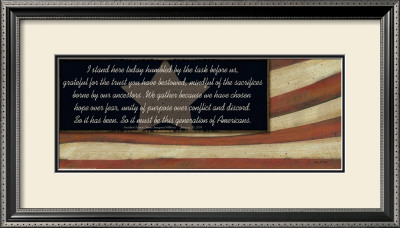 Flag And Obama Inaugural Address Ii by Grace Pullen Pricing Limited Edition Print image