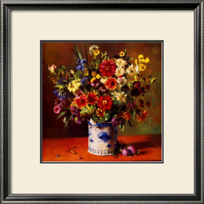 Chinese Florals With Plums by Randall Lake Pricing Limited Edition Print image