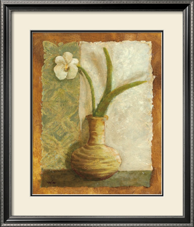 Orchids In Green Vase by Kristy Goggio Pricing Limited Edition Print image