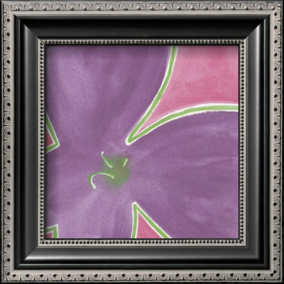 Purple Flower With Pink Background by Miriam Bedia Pricing Limited Edition Print image