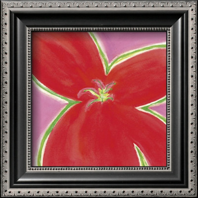 Red Flower With Pink Background by Miriam Bedia Pricing Limited Edition Print image