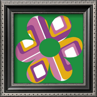 Purple, Yellow And White Flower by Miriam Bedia Pricing Limited Edition Print image