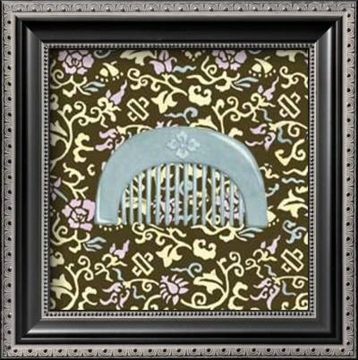 Japanese Comb On Chocolate Iii by Megan Meagher Pricing Limited Edition Print image