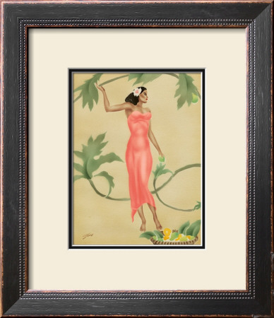 Lady With Red Dress by Gill Pricing Limited Edition Print image