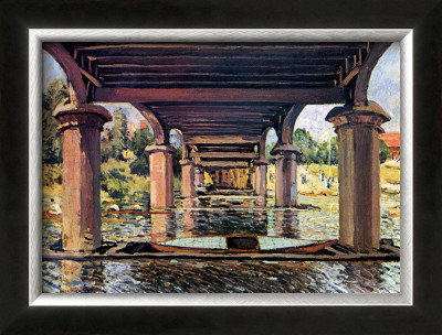 Unter Der Brucke Von Hampton Court Bridge by Alfred Sisley Pricing Limited Edition Print image