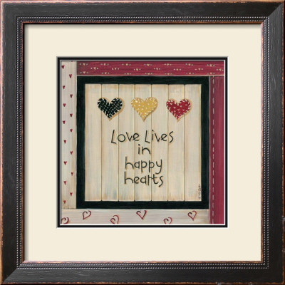 Love Lives In Happy Hearts by Karen Tribett Pricing Limited Edition Print image