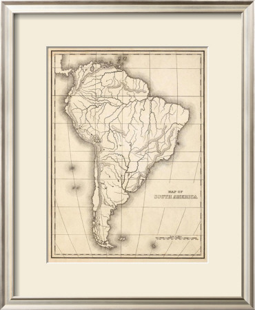Map Of South America, C.1839 by Samuel Augustus Mitchell Pricing Limited Edition Print image