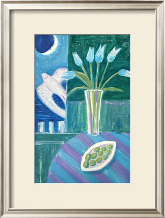 Blue Tulips In The Window by Mary Stubberfield Pricing Limited Edition Print image