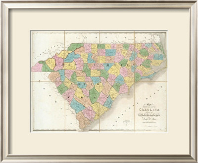 Map Of North And South Carolina, C.1839 by David H. Burr Pricing Limited Edition Print image