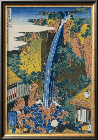 Roben Waterfall At Ohyama by Katsushika Hokusai Pricing Limited Edition Print image