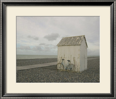 Blue Bicycle Near White Building by Francisco Fernandez Pricing Limited Edition Print image