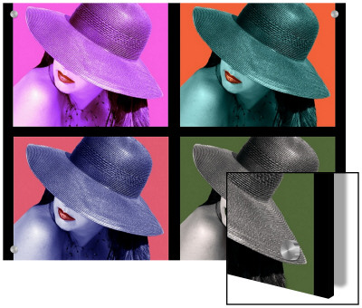 Four Views Of Woman Wearing Wide-Brimmed Hat by I.W. Pricing Limited Edition Print image