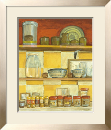 Shelves With Spices And Bowls by Steven Norman Pricing Limited Edition Print image