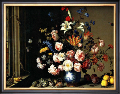 Dutch Vase Of Flowers By A Window by Balthasar Van Der Ast Pricing Limited Edition Print image