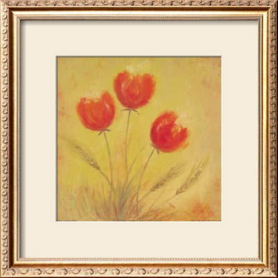 Orange Tulips And Wheat by Serena Sussex Pricing Limited Edition Print image
